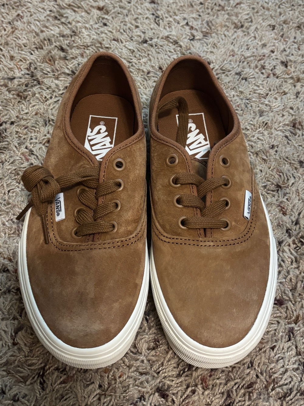 Tan suede Classic low top vans